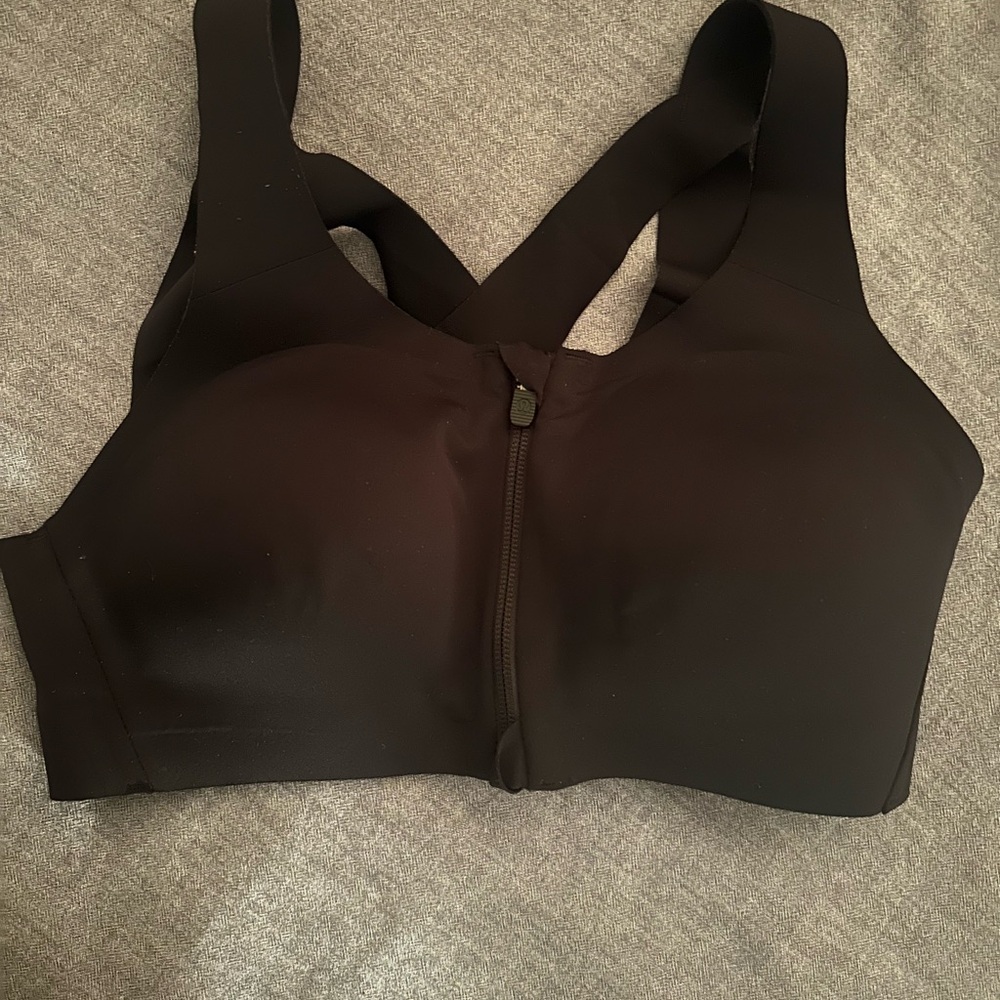 Lululemon Athletica Zipper Front Black Sports Bra
